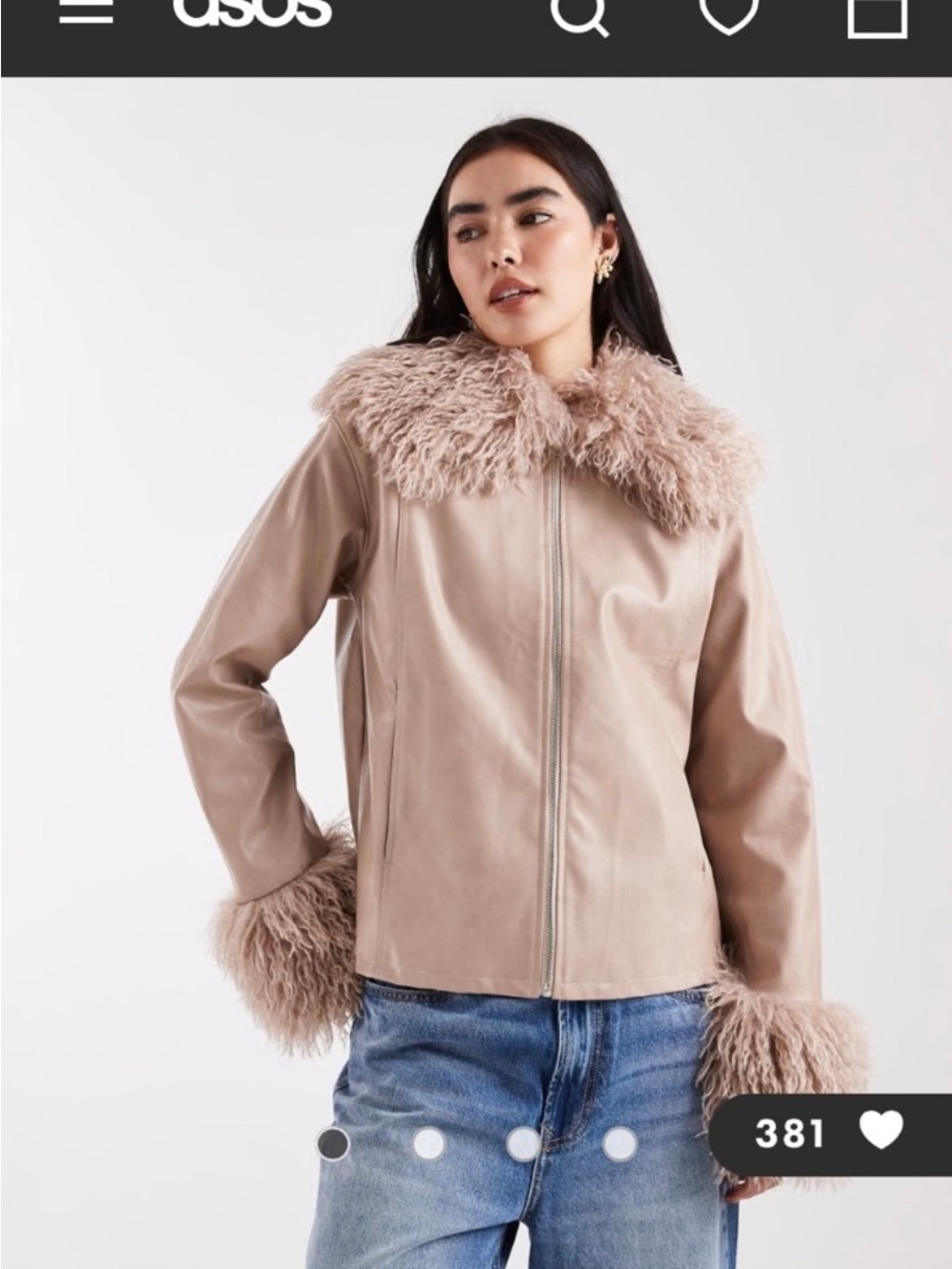 Anthropologie Daisy St Faux Leather faux Fur Jacket Small